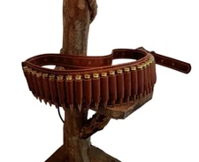 Handmade Leather Cartridge Belt Bandolier 2 Ply  Hand Sewing Personalizable