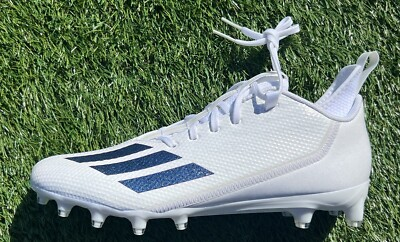 #ad Men’s 13 adidas Adizero Scorch Football Cleats White Navy Blue HP8756 2022 $69.99