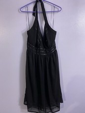 Lane Bryant Black Sequin Halter Dress