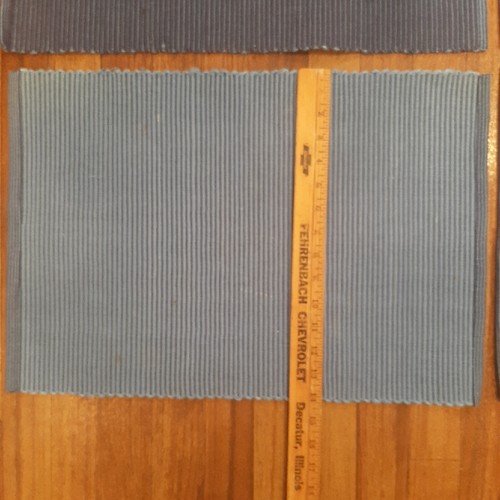 6 Cobalt Blue Fabric Placemats and Napkins Woven Oversized New w Tags Reversible - Picture 10 of 13