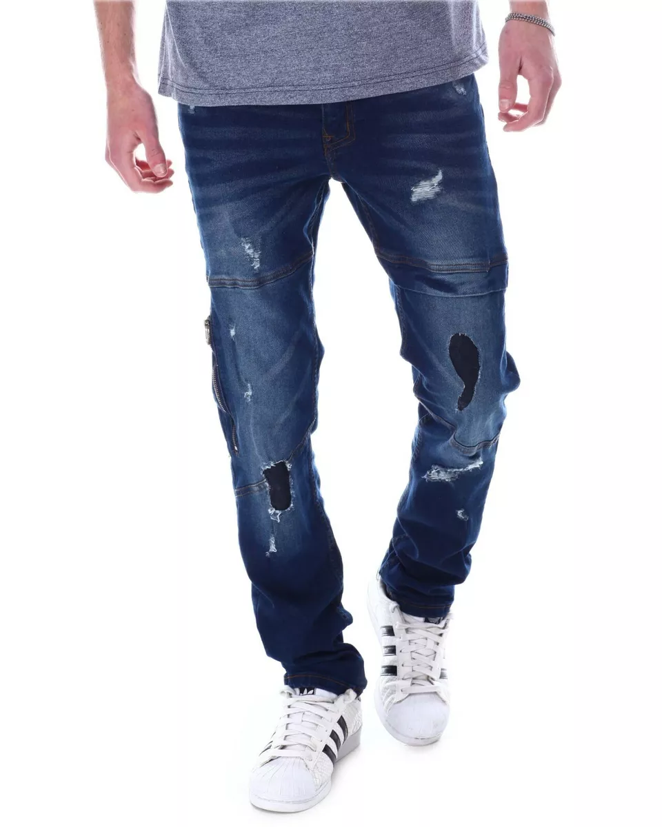 Ecko UNLTD Zippedy Do Da Slim Fit Distressed Jeans 36 X 32 Color