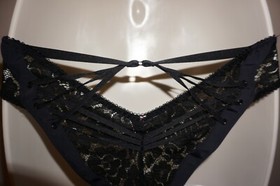 Agent Provocateur Rudy brief black with purple size AP 5 X-large NWT