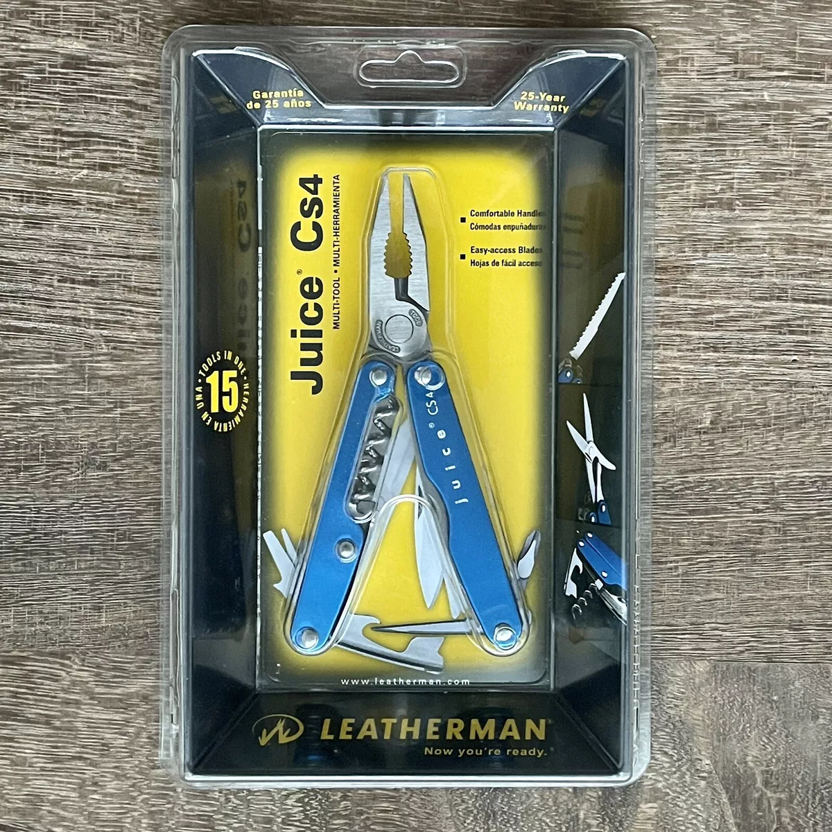 Collectible Sealed In Blister Leatherman Juice CS4 Glacier Blue