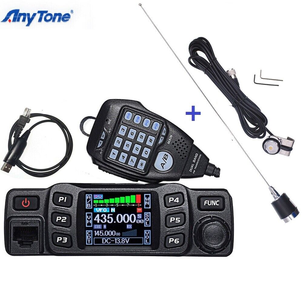 AnyTone+AT-778UV+Dual+Band+Mobile+Car+Radio+VHF%26UHF+2+Way+Radio+USB+and+Antenna  for sale online eBay
