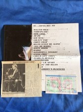 Eric Clapton Japan tour book/ticket stub Yokohama /song list/paper clipping 1993