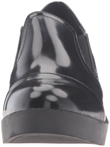 Bella Marie Camila-5 Women's Almond Toe Stacked Heel Patent Loafer Oxford Shoes - Picture 3 of 8