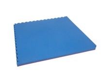 Tatami judo amatoriale/scolastico, rosso/blu, un lato liscio e uno goffrato