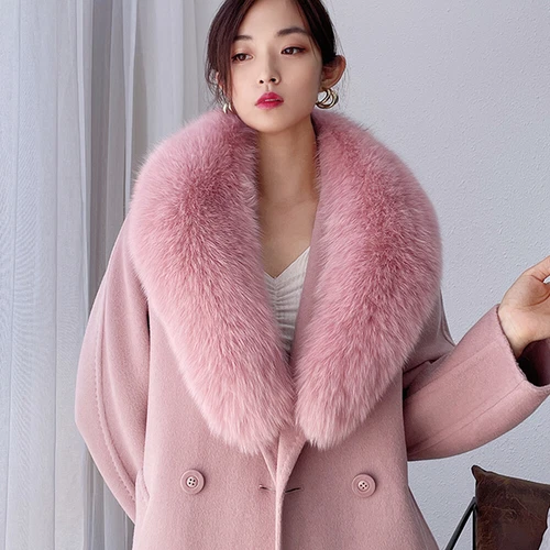 100CM Real Fox Fur Scarf Collar Women Winter Neck Warm Fox Scarves Unisex Shawl - Bild 45 von 47
