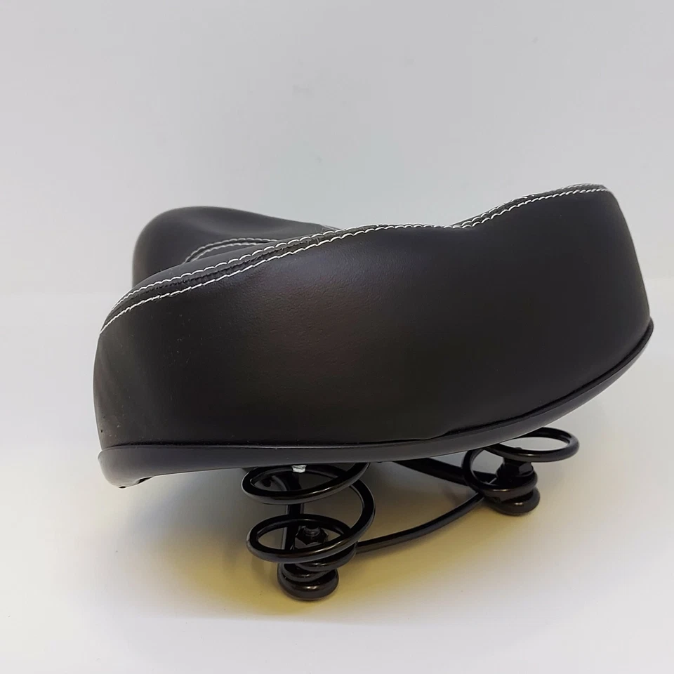 Saddle Large Sprung Comfort Spring Big Bum Cruiser Seat Wide Bike Bicycle Q - Image 2 of 4