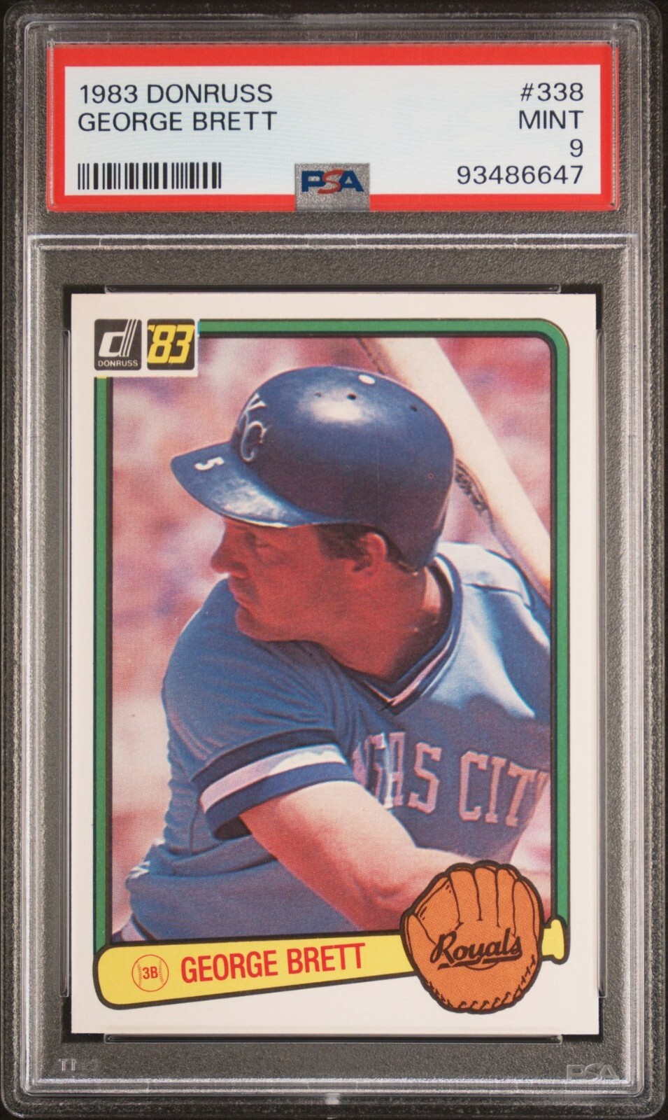 1983 Donruss GEORGE BRETT #338 PSA 9 MINT - Kansas City Royals