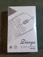 DIERYA x TMKB M1 SE White Wired Gaming Computer Mouse PC Competition RGB LED NEW