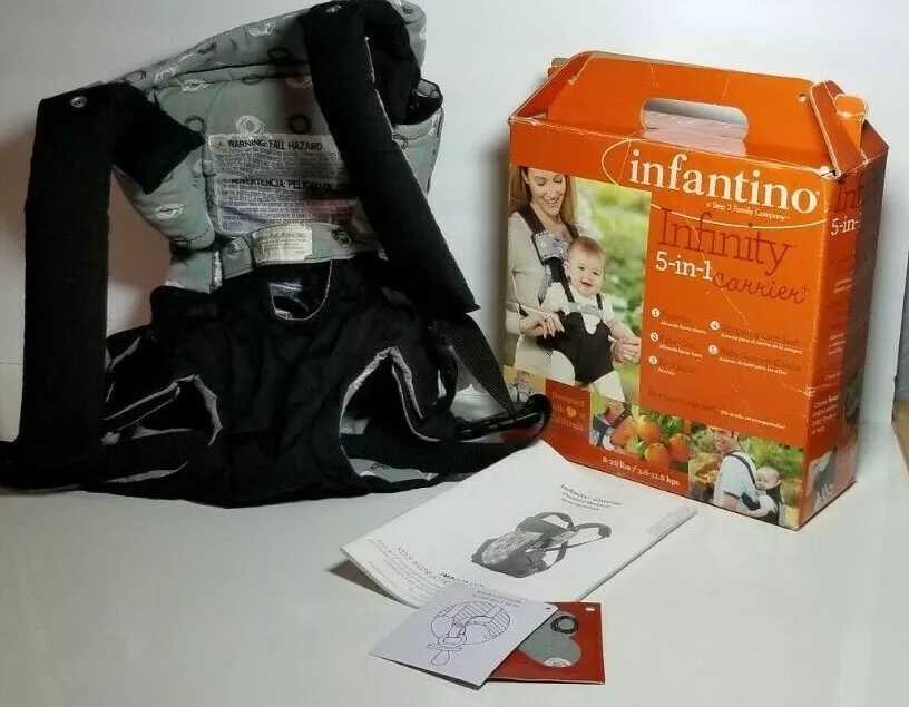 Infantino 5 in 1 Convertible Baby Carrier Grey 8 26lbs eBay