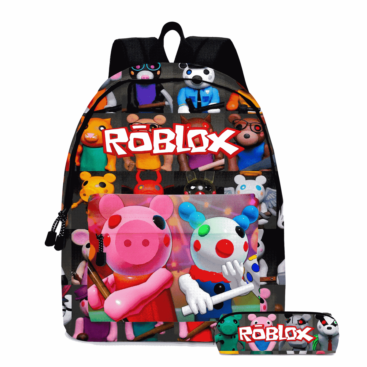 【Anyone more】Piggy Pocket Daily Backpack Roblox Piggy Primary Elementary Student School