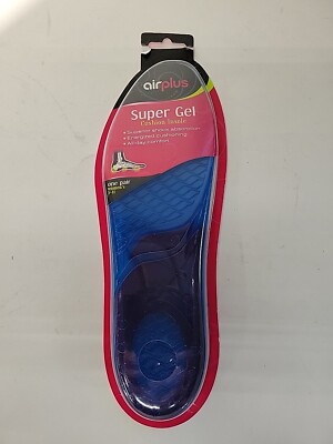 NEW AirPlus Women s Super Gel Cushion Insole Shoe Inserts Size 5-11 Sealed
