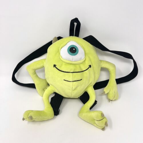 Vintage Mini Backpack Plush Monster Inc Disney Mike Wazowski 9” Rare HTF