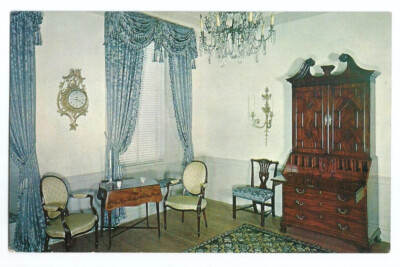 New Bern NC Postcard North Carolina Tyron Palace Drawing Room
