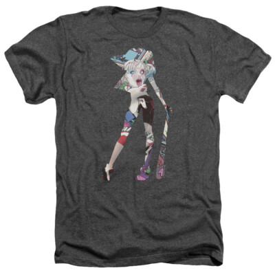 HARLEY QUINN SCENE INSIDE Licensed Adult Men's Heather Tee Shirt SM-3XL