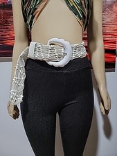 BIJOUX MEDICI Italy Beverly Hills Elastic VTG Women's Belt TOTAL LENGTH 38"