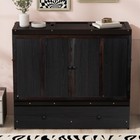 Full Size Murphy Bed w/USB Port &Storage Drawer Wood Murphy Cabinet Bed Espresso