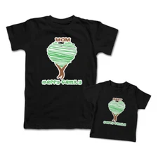 Mommy and Me Outfits Mama Baby Llama Animal Leaves Knit Cotton Match Clothes