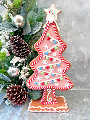 Tkmaxx große pastellrosa Lebkuchen Zucker Eisbonbons Süßigkeiten Weihnachtsbaum 45 cm