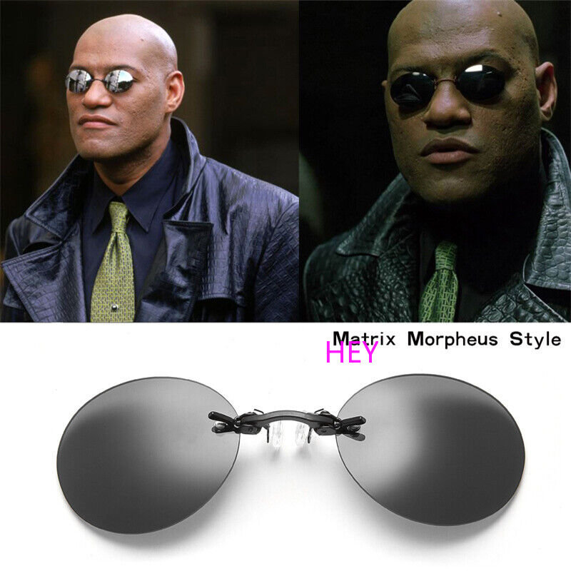 The Matrix Morpheus Style Sunglasses Cosplay Men Round Resin Lens