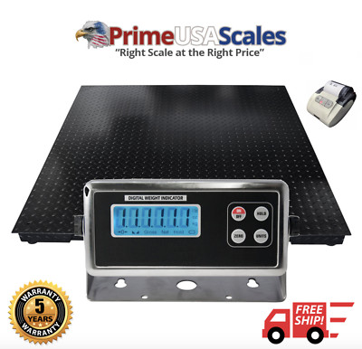 Prime OP-916 60''x60'' Floor Scale 2,500 lb x .5 lb & Printer 5 YR Warranty 