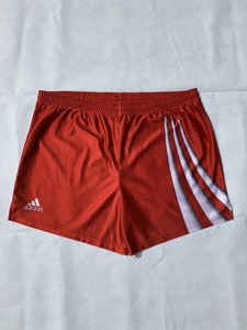 red adidas soccer shorts