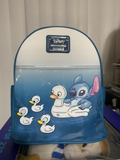 LOUNGEFLY STITCH WATER DUCKLINGS MINI BACKPACK NEW WITH TAGS