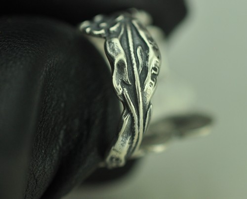 925 Sterling Silver Small Four-Leaf-Clover Flower Floral Adjustable Ring - Picture 4 of 6