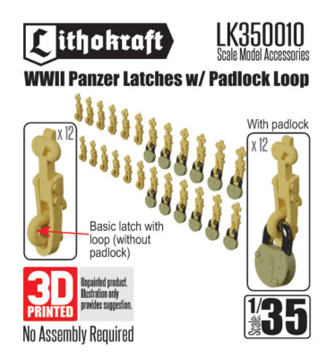 Lithokraft 1/35 WWII Panzer Latches w/Padlock Loop | eBay Australia