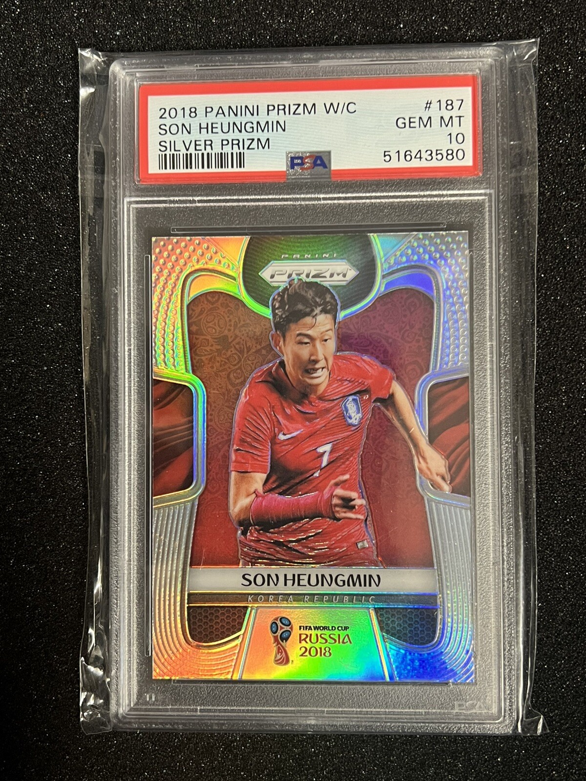 2018 Panini Prizm Silver Prizm #187 Son Heungmin PSA 10 GEM MINT Only Pop 76
