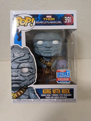 Funko Pop! Thor Ragnarok Korg with Miek #391 2018 Fall Convention Exclusive 
