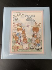 Vintage Gibson Libromount Photo Album Bunny Family Baby Collection 9 x8.5