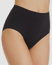  15 Wacoal Women's Black Solid High Waist Smooth Full Brief Panty Size S/5