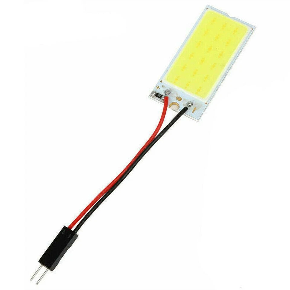 10x 18 SMD COB LED T10 4W 12V White Car Interior Panel Lights Dome Lamp Bulb, - Image 4 of 4