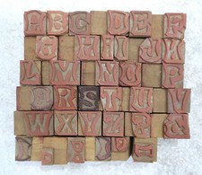 35 Letterpress wood/wooden Hand-carved Matrices for type English WMT-125