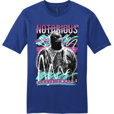 NEW ART SOCIETY x SWOD BIGGIE 90s TEE SHIRT DEEP ROYAL SMALL-4XLARGE MADE IN USA