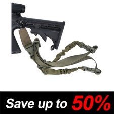 Tactical One Single Point Sling Strap Bungee Rifle Gun Sling with QD Buckle