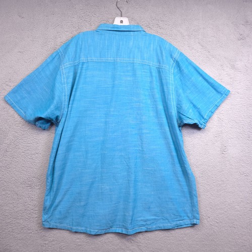 Kavu Shirt Mens 2XL Blue Short Sleeve Relaxed Fit Canvas Outdoor Utility Sports - Picture 3 of 11