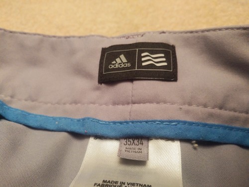 Adidas hellgrau Ultimate365 Polyester Golfhose 35 34 36,25 W, 32,5 I, 11R EUC! - Bild 3 von 8