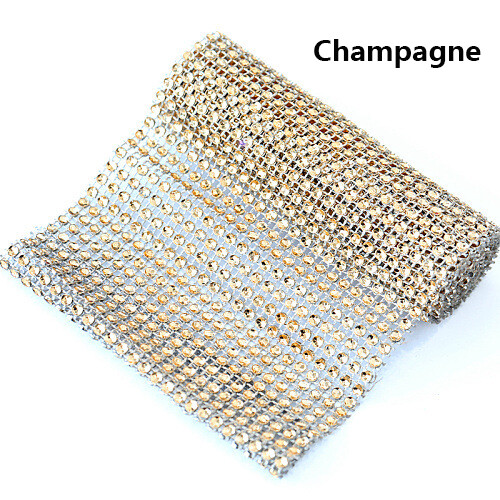 24 Rows Rhinestones Mesh Trimming Shiny Ribbon DIY Crafts Decorations 10 Yards - Picture 18 of 33