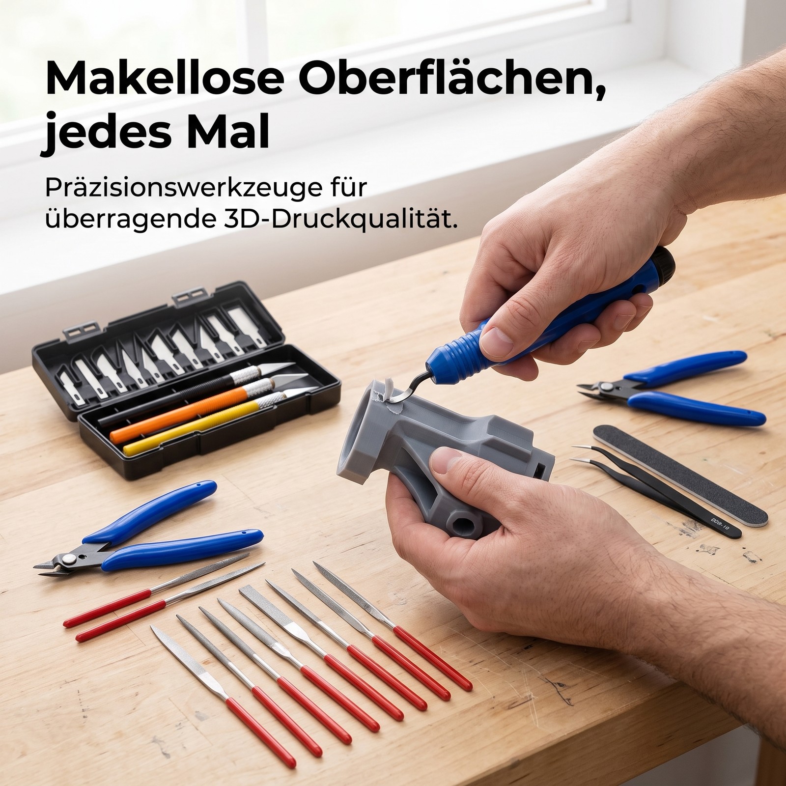 3D Drucker Werkzeug Set für präzise Nachbearbeitung