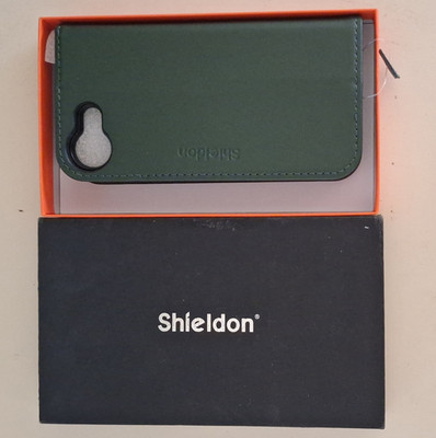 SHIELDON Green Wallet Folio Phone Case Cover w/ Card Pocket Slots