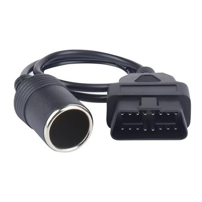 Universal ABS OBD2 Car Cigarette Lighter 16 Pin Socket Power 1 Way Adapter