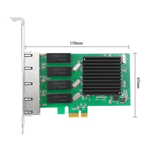 Carte Réseau 4 Ports PCI Express X1 Vers RJ45 Puce RTL8111H Carte Lan Gigab4087 - Afbeelding 10 van 10