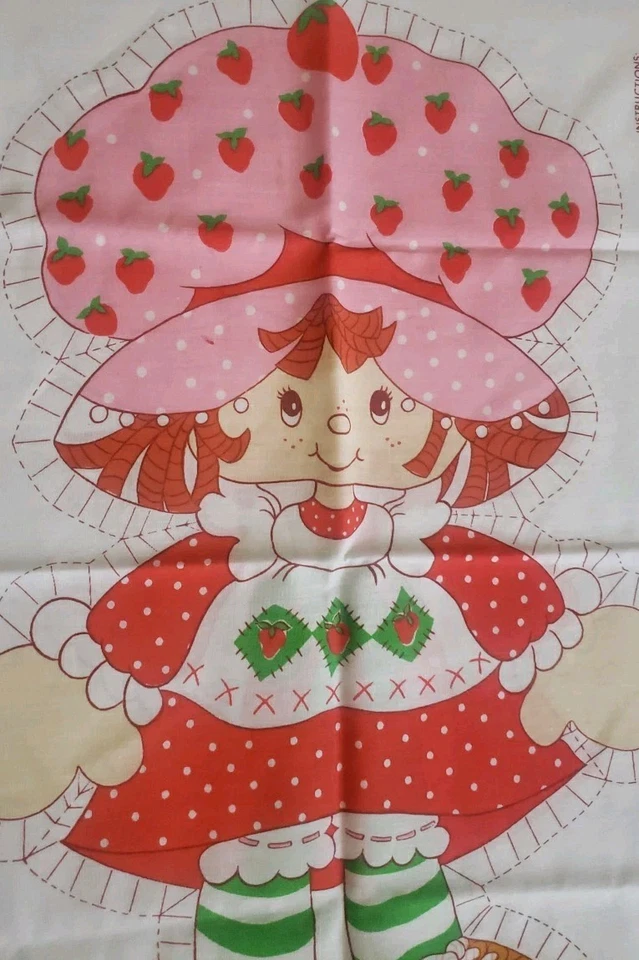 Molinos de resortes Strawberry Shortcake 20” años 80 patrón de almohada #5709 nuevo sin usar  Foto 3 de 4