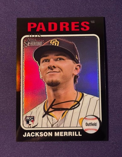 Jackson Merrill [Black Chrome] #689 2024 Topps Heritage card