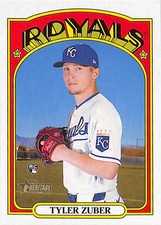2021 Topps Heritage High Number #659 Tyler Zuber Kansas City Royals Rookie