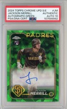 Topps Chrome Sapphire Jackson Merrill JM Green Rookie RC PSA 10 Auto Padres /99